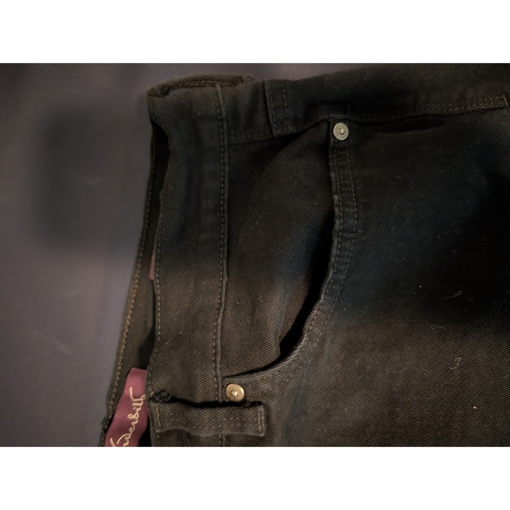 Gloria Vanderbilt High Rise Straight Leg Black Dark Wash Denim Jeans Women's 14S - Picture 6 of 11